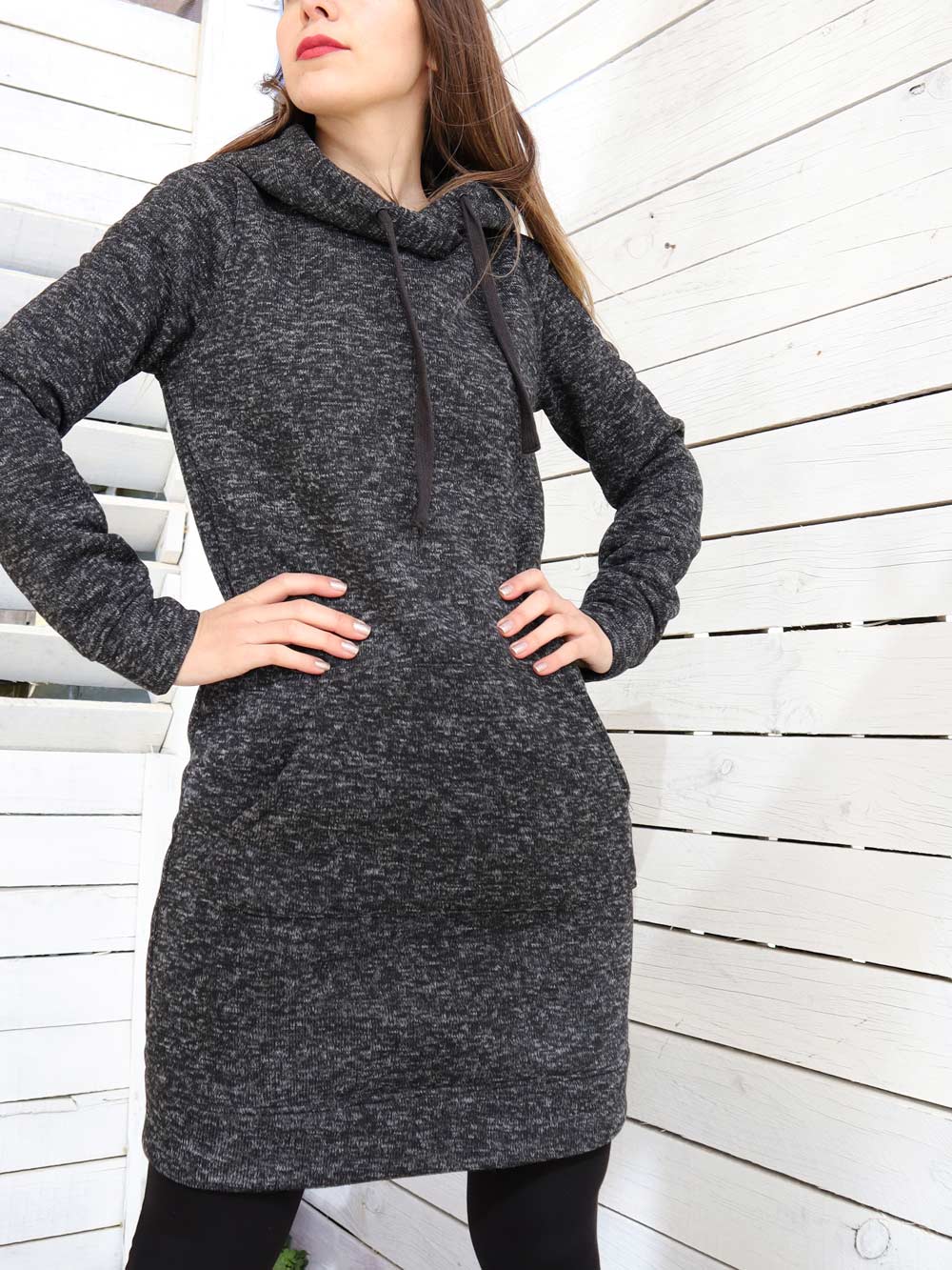Fabletics — Vestido Estilo Poleron con Gorro · Talla M