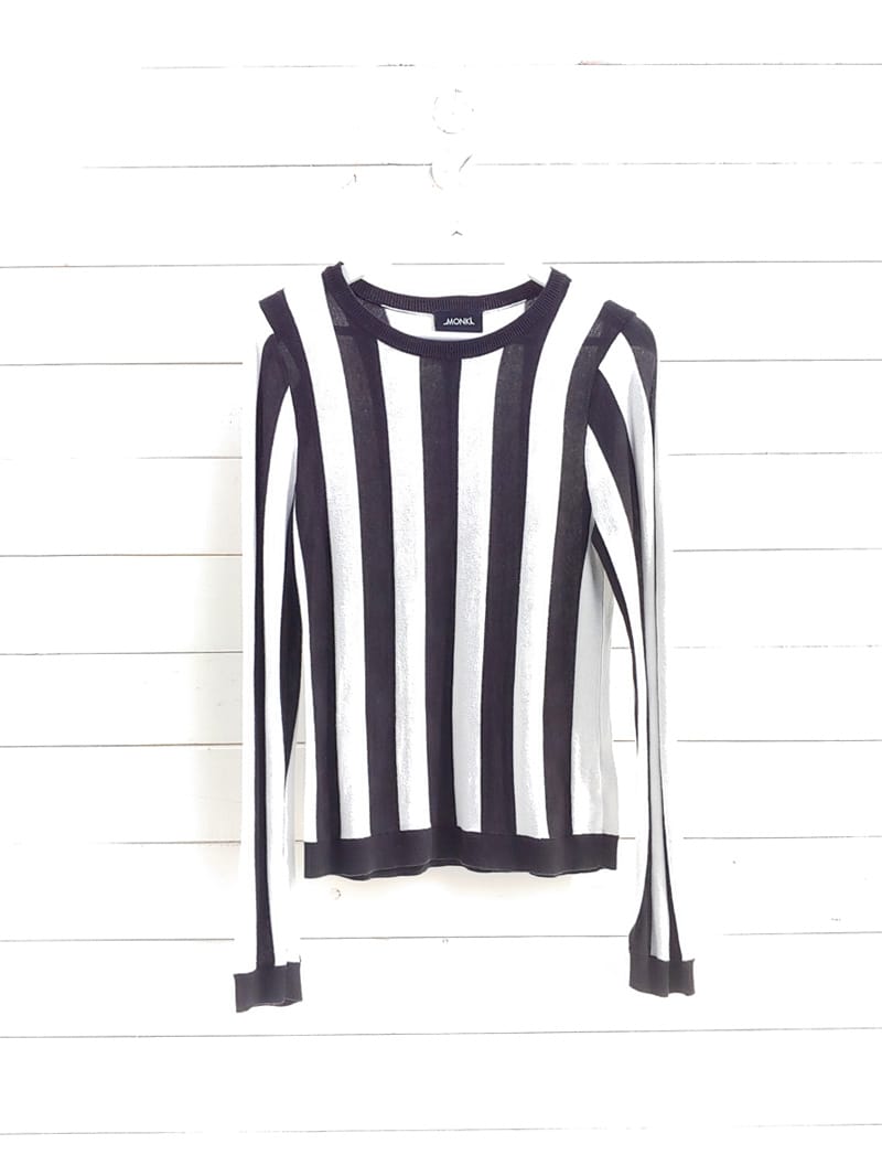 Monki — Sweter a Rayas de Punto Fino · Talla M