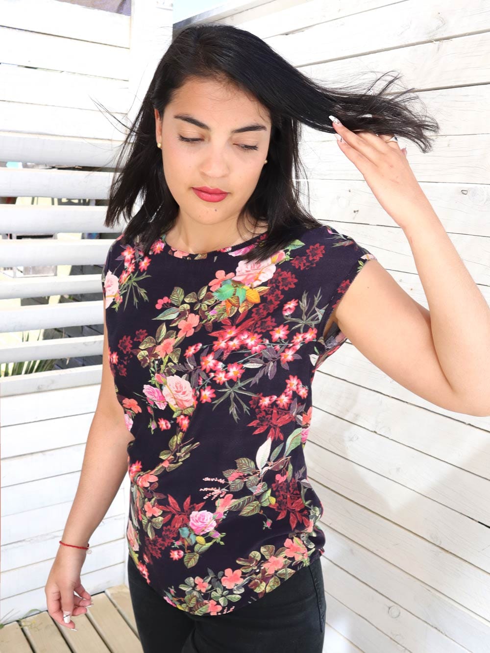 Polera Blusa Estampado Floral